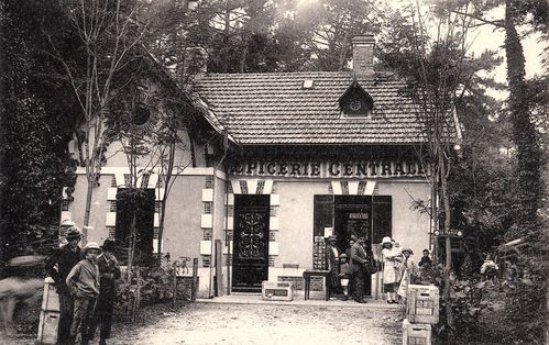 Villa des Acacias à droite l'épicerie au début du siècl