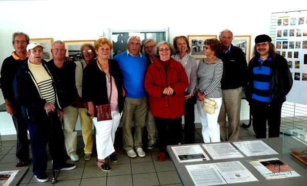 Bernard Bécavin accueilli par Liliane Jaud visite l'exposi